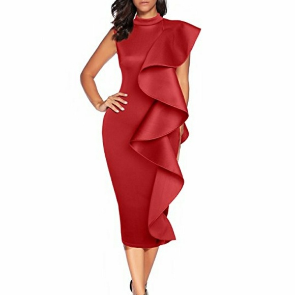 Ruffle Bodycon Dress